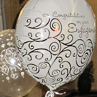 Photo of engagement balloons